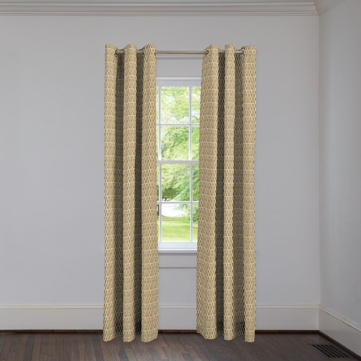tobacco drapes Cloth Fringed Prairie Swag Set Rustic with a relaxed elegance ZEST TOBACCO CUSTOM DRAPERY -