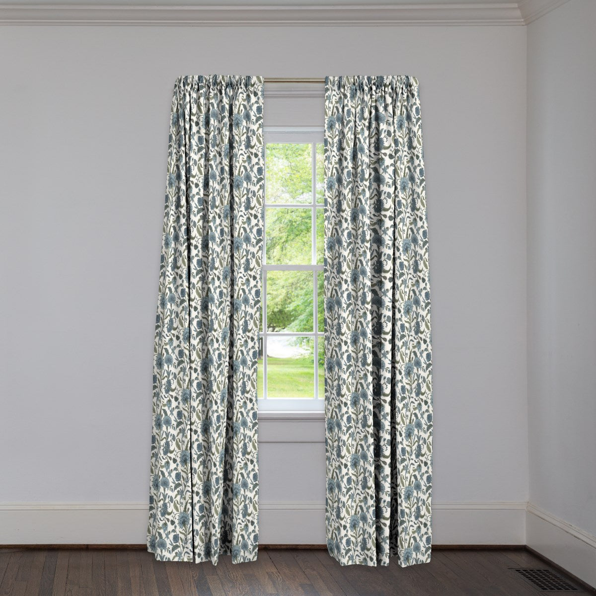 DEVON FRENCH BLUE CUSTOM DRAPERY - Lacefield Designs Textiles
